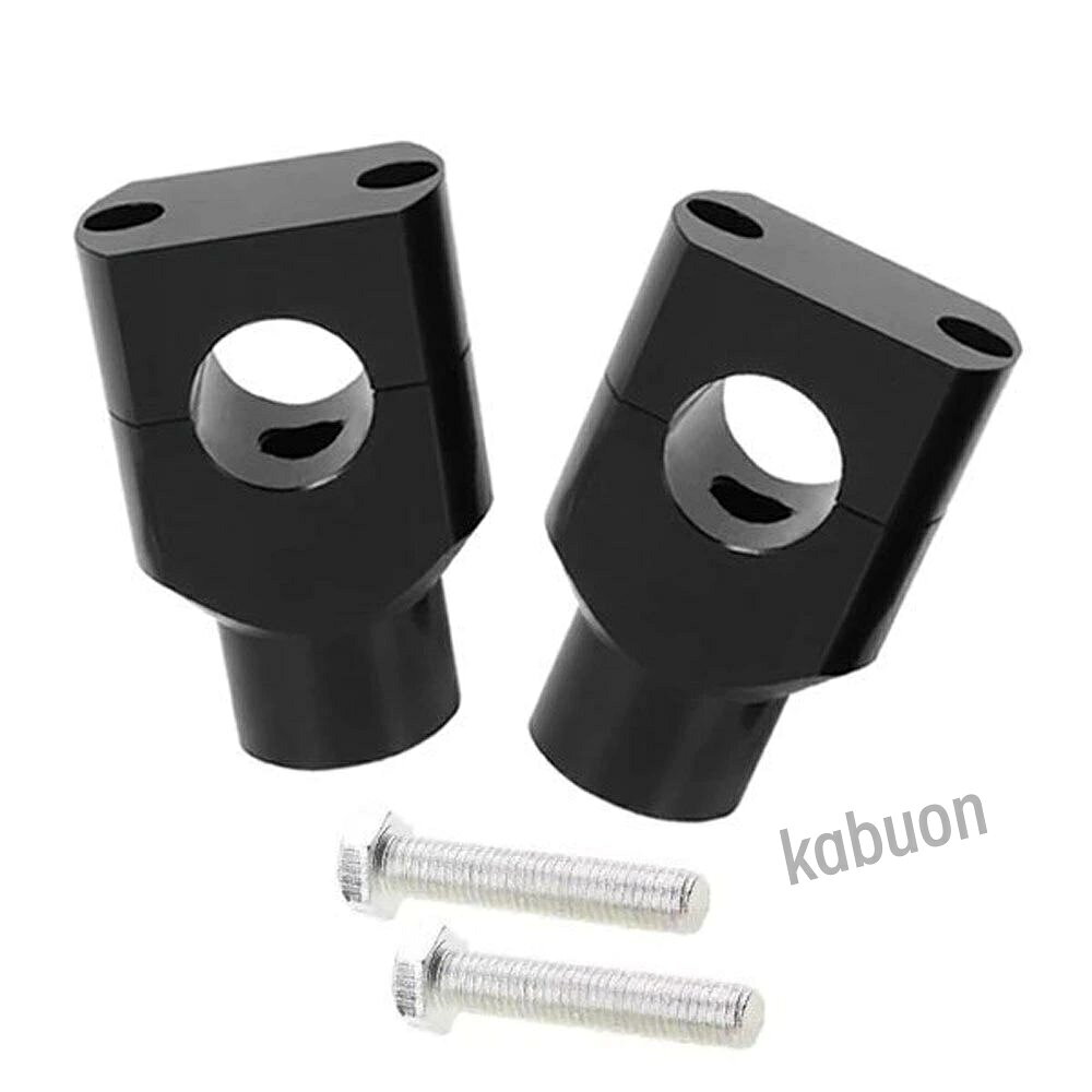オートバイ 22mm ハンドルバー ライザー ハンドルバー クランプ 固定用 マウント アダプター カワサキ ホンダ ヤマハ スズキ ハーレー..など CNC 高密度 アルミニウム合金 ブラック パーツ カスタム 汎用