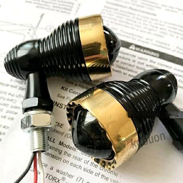 真鍮 LED ウィンカー 4個 ブラス ビンテージ BRASS ハーレー ショベル パン ナック...
