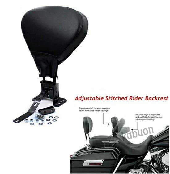 1988-2008ツーリングモデル用ライダーバックレストツーリングが楽になるライダー用バックレストです。 社外品 【適合車種】 Harley Touring Electra Glide Standard FLHT 1988-2008、トライクはとりつけ取り付け不可 説明書は付属していませんので取り付けに不安のある方は最寄りのショップにご相談ください。 入荷時期により多少のデザイン変更がございます。 注 意 事 項 ■車種によっては加工が必要な場合がございます。 ■商品に関してのサポートは行っておりません。また箱や説明書の部類はございませんので取り付けできない場合は専門業者にご依頼ください。 ■当商品は輸入品の為、色むら、剥げ、スレ、錆、キズ等がある場合がございます。 ◆純正品ではございませんので完全一致にはなりません。 ご自身で取り付けできない場合は必ず専門業者様へご依頼下さい。 ◆入荷時期によってデザインに細かなデザインの多少の差異が見られる事が御座います。あらかじめご了承くださいませ。 ■他でも販売しているため在庫のある商品でも売り切れの場合がございますのでご了承ください。