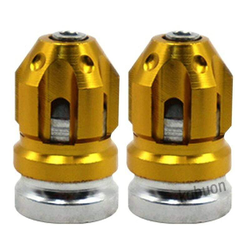 2ピース/個タイヤバルブステムキャップ保護モーターサイクルSUVマウンテンバイクに適合 ゴールド
