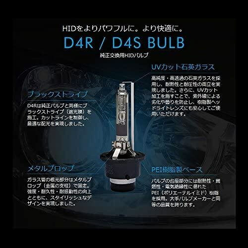 fcl.(エフシーエル) 35W D4R 純正交換用HIDバルブ 6000K 6000K(白色)