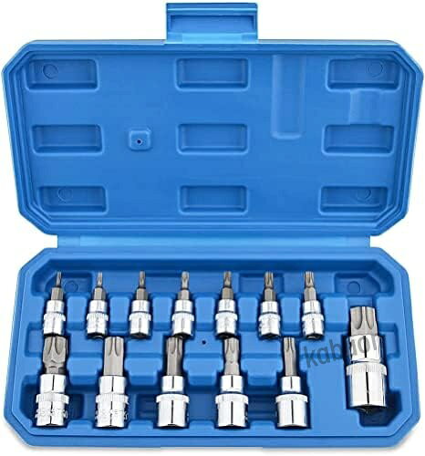 ソケット材質：クロームバナジウム鋼 ビット材質：S2 軸径6.35mm：T8、T10、T15、T20、T25、T27、T30 軸径9.5mm：T40、T45、T50、T55、T60 軸径12.7mm：T70 熱処理されたビットは強度が高く、錆びにくいです。 プラスチックボックス付きで、収納が便利です。 用途：自動車、バイク、トラック、電気設備、機械などのメンテナンスソケット材質：クロームバナジウム鋼 ビット材質：S2 軸径6.35mm：T8、T10、T15、T20、T25、T27、T30 軸径9.5mm：T40、T45、T50、T55、T60 軸径12.7mm：T70 熱処理されたビットは強度が高く、錆びにくいです。 プラスチックボックス付きで、収納が便利です。 用途：自動車、バイク、トラック、電気設備、機械などのメンテナンス