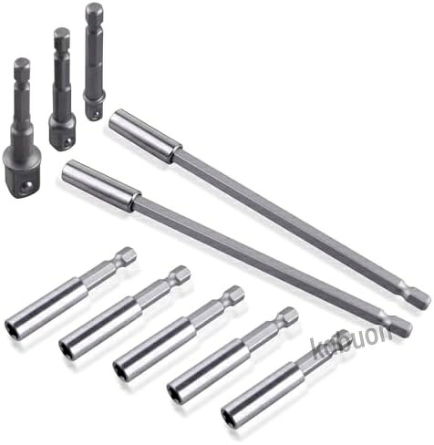 【セット内容】 3本の3インチシルバー六角シャンク-四角ヘッドコネクター、 5本の60mmシルバー六角シャンク延長スリーブレバー、 2本の150mmシルバー六角シャンク延長スリーブレバー。【材質】 六角形のシャンクと四角形のヘッドジョイントロッドは、 サンドブラスト表面処理と40CR-Vで作られ、 靭性と耐摩耗性に優れています。 延長スリーブロッドは、 ニッケルメッキ表面と炭素鋼で作られ、 耐摩耗性、耐食性、耐久性があります。【六角シャンク-四角ヘッドコネクター】 ジョイントロッドの一端は1/2、1/4、3/8インチの四角いヘッドで、 もう一端は1/4インチの六角シャンクです。 延長ソケットジョイントロッドと一緒に使用でき、 空気圧や電動ドライバー、ドリルなどの様々なサイズの マッチングインパクトドライビングツールに適しています。【六角シャンク延長スリーブレバー】 1/4インチ六角シャンクに適応した60mmと150mmの長さの 延長ソケットジョイナーロッドは非常に磁力が強く、 接続されたソケットやバッチヘッドをしっかりと保持します。 取り付けと取り外しが簡単で、使用中に落ちにくく、 より安全で効率的です。【用途】 家庭でのDIY、木工、自動車部品、 プロの機械修理などに広く使用される 電動ドリルやインパクトドライバーに必要な 長短のソケットコネクターと角型ソケットアダプターが付属しています。【セット内容】 3本の3インチシルバー六角シャンク-四角ヘッドコネクター、 5本の60mmシルバー六角シャンク延長スリーブレバー、 2本の150mmシルバー六角シャンク延長スリーブレバー。【材質】 六角形のシャンクと四角形のヘッドジョイントロッドは、 サンドブラスト表面処理と40CR-Vで作られ、 靭性と耐摩耗性に優れています。 延長スリーブロッドは、 ニッケルメッキ表面と炭素鋼で作られ、 耐摩耗性、耐食性、耐久性があります。【六角シャンク-四角ヘッドコネクター】 ジョイントロッドの一端は1/2、1/4、3/8インチの四角いヘッドで、 もう一端は1/4インチの六角シャンクです。 延長ソケットジョイントロッドと一緒に使用でき、 空気圧や電動ドライバー、ドリルなどの様々なサイズの マッチングインパクトドライビングツールに適しています。【六角シャンク延長スリーブレバー】 1/4インチ六角シャンクに適応した60mmと150mmの長さの 延長ソケットジョイナーロッドは非常に磁力が強く、 接続されたソケットやバッチヘッドをしっかりと保持します。 取り付けと取り外しが簡単で、使用中に落ちにくく、 より安全で効率的です。【用途】 家庭でのDIY、木工、自動車部品、 プロの機械修理などに広く使用される 電動ドリルやインパクトドライバーに必要な 長短のソケットコネクターと角型ソケットアダプターが付属しています。