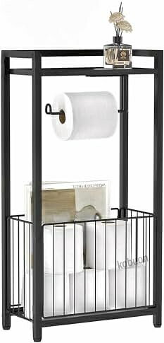 【高品質素材】この自立型トイレットペーパーホルダーは、高品質の金属にブラックコーティングを施し、錆びや傷に強く、長期間の使用に耐える耐久性を備えています。色褪せや変形もありません。また、湿らせた布で簡単に拭き取り、自然乾燥させることができます。【多機能棚】このオーガナイザーは、トイレットペーパーを最大3ロール収納でき、常時1ロールは手元に置いておけます。上段は携帯電話、ウェットティッシュ、アロマキャンドル、小さな観葉植物などを置くのに最適で、空間に爽やかな雰囲気を添えます。下段は、一時的な収納だけでなく、普段使いにも使えるので、あらゆるニーズに対応します。【可動式・立体設計】穴あけ不要！スタイリッシュなブラックの自立型トイレットペーパーホルダーは、どんな場所にもスタイリッシュにフィットし、狭いバスルームやアパートなど、床面積をあまり取らずに設置できます。【調節可能なベース】マットブラックのトイレットペーパーホルダーは、高さ調節可能な底パッドを備えており、安定性と滑り止め効果を高めています。さらに、収納機能付きのトイレットペーパーホルダーは、移動時に床を傷つけません。高さのある棚は、ペーパーロールの濡れや汚れを効果的に防ぎます。【組み立て簡単】トイレットペーパーホルダーには、組み立てに必要な工具と部品がすべて付属しており、追加の工具は必要ありません。組み立て部品にラベルが貼られた、詳細で使いやすい取り付けガイドが付属しており、快適で楽しい組み立て体験を提供します。【高品質素材】この自立型トイレットペーパーホルダーは、高品質の金属にブラックコーティングを施し、錆びや傷に強く、長期間の使用に耐える耐久性を備えています。色褪せや変形もありません。また、湿らせた布で簡単に拭き取り、自然乾燥させることができます。【多機能棚】このオーガナイザーは、トイレットペーパーを最大3ロール収納でき、常時1ロールは手元に置いておけます。上段は携帯電話、ウェットティッシュ、アロマキャンドル、小さな観葉植物などを置くのに最適で、空間に爽やかな雰囲気を添えます。下段は、一時的な収納だけでなく、普段使いにも使えるので、あらゆるニーズに対応します。【可動式・立体設計】穴あけ不要！スタイリッシュなブラックの自立型トイレットペーパーホルダーは、どんな場所にもスタイリッシュにフィットし、狭いバスルームやアパートなど、床面積をあまり取らずに設置できます。【調節可能なベース】マットブラックのトイレットペーパーホルダーは、高さ調節可能な底パッドを備えており、安定性と滑り止め効果を高めています。さらに、収納機能付きのトイレットペーパーホルダーは、移動時に床を傷つけません。高さのある棚は、ペーパーロールの濡れや汚れを効果的に防ぎます。【組み立て簡単】トイレットペーパーホルダーには、組み立てに必要な工具と部品がすべて付属しており、追加の工具は必要ありません。組み立て部品にラベルが貼られた、詳細で使いやすい取り付けガイドが付属しており、快適で楽しい組み立て体験を提供します。