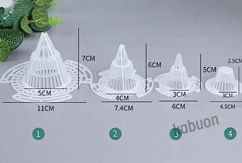 カブオンの鉢底ネット 鉢底アミ 立体 植木鉢 通気性 排水 円形 ガーデニング (M 20個)｜アングル3