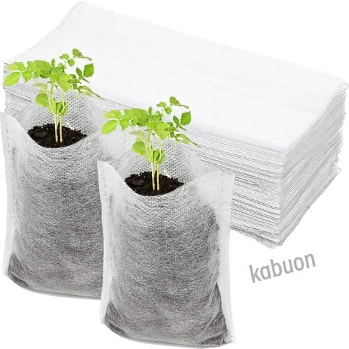 セット内容：布製栽培苗袋100個セット 袋のサイズ：10 x 12 cm（土を入れた時の直径：約5.7 x 9 cm） 苗バッグは、栄養分を含む土壌の追加や種まきが簡単です。 コンパクトで持ち運びやすく、扱いやすいです。 注：この商品は小さめです。ご購入前にサイズをご確認ください。 湿度を維持：育苗バッグは、種子の成長を促進するために必要な湿度を効果的に維持し、根の制限を防ぎ、植物に理想的な生育空間を提供します。 白い不織布苗バッグ：優れた通気性と防水性を備えた不織布素材で作られたこれらの苗バッグは、苗の根の呼吸と成長をサポートします。 白い色は太陽光を反射するため、苗の成長を容易に確認できます。 移植に便利：柔らかい不織布は苗の根を傷つけず、袋ごとポットや畑に直接移植できるため、移植効率と生存率が向上します。 不織布育苗袋に播種時期、品種、その他の情報をラベルやマーカーで記録することで、異なるバッチや品種の苗の管理と区別が容易になります。 布製栽培の幅広い用途：様々な植物やガーデニングプロジェクトに適したこれらの布製栽培バッグは、保育園、ガーデニング愛好家、園芸家に最適です。 植え付けが簡単で、野菜の苗を抜くことなく移植できるため、苗の生存率が向上します。 育苗バッグは、土や地面に簡単に植えることができます。セット内容：布製栽培苗袋100個セット 袋のサイズ：10 x 12 cm（土を入れた時の直径：約5.7 x 9 cm） 苗バッグは、栄養分を含む土壌の追加や種まきが簡単です。 コンパクトで持ち運びやすく、扱いやすいです。 注：この商品は小さめです。ご購入前にサイズをご確認ください。 湿度を維持：育苗バッグは、種子の成長を促進するために必要な湿度を効果的に維持し、根の制限を防ぎ、植物に理想的な生育空間を提供します。 白い不織布苗バッグ：優れた通気性と防水性を備えた不織布素材で作られたこれらの苗バッグは、苗の根の呼吸と成長をサポートします。 白い色は太陽光を反射するため、苗の成長を容易に確認できます。 移植に便利：柔らかい不織布は苗の根を傷つけず、袋ごとポットや畑に直接移植できるため、移植効率と生存率が向上します。 不織布育苗袋に播種時期、品種、その他の情報をラベルやマーカーで記録することで、異なるバッチや品種の苗の管理と区別が容易になります。 布製栽培の幅広い用途：様々な植物やガーデニングプロジェクトに適したこれらの布製栽培バッグは、保育園、ガーデニング愛好家、園芸家に最適です。 植え付けが簡単で、野菜の苗を抜くことなく移植できるため、苗の生存率が向上します。 育苗バッグは、土や地面に簡単に植えることができます。