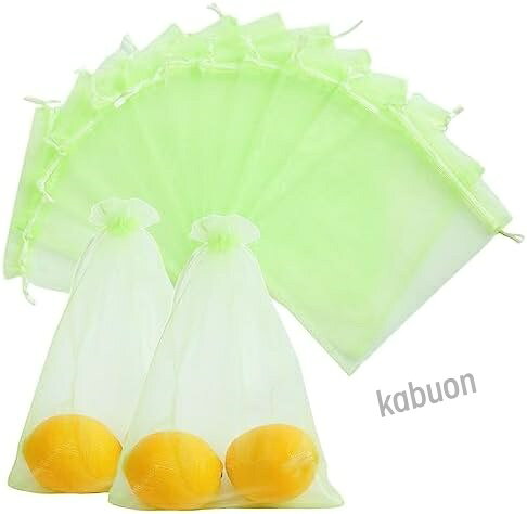 果物袋 50枚入り 通気性 保護バッグ 網状保護カバー 農業用 17*23cm
