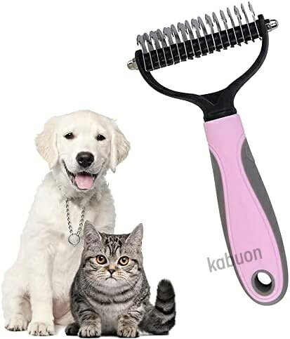 犬 猫 毛玉取り ペットコーム ペットブラシ ムダ毛取りコーム 厚い毛結び除去 グルーミング 長毛短毛兼用 美容 毛玉 毛取り 痛くない ピンク