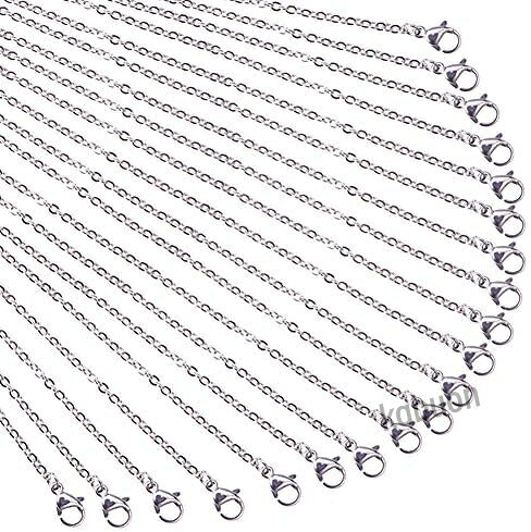 304 ステンレス チェーン ネックレス チェーンのみ アズキチェーン リングチェーン 耐久性あり DIY用品 アクセサリーパーツ カニカン付き メンズ レディ 長さ45cm