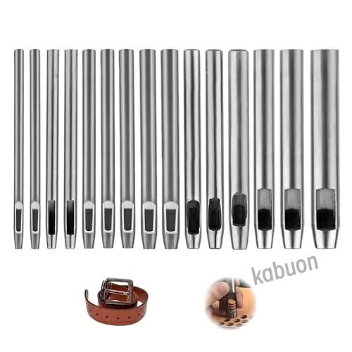 【多様なサイズ】この革用穴あけポンチセットは、0.5mm、1mm、1.5mm、2mm、2.5mm、3mm、3.5mm、4mm、4.5mm、5mm、6mm、7mm、8mm、9mm、10mmの15種類のサイズを備えており、さまざまなレザー作成ニーズに対応します。すべてのプロジェクトに最適なサイズが選べます。【高品質な耐久性】高品質な炭素鋼を使用して作られており、サビや腐食に強く、長期間使用しても耐久性が保たれます。日常的な使用にも安心です。【丈夫で長持ち】レザーホロウパンチツールは、長期間の使用に耐えるように設計されています。切れ味を維持するために砥石で研磨しています。【使いやすい設計】軽量でエルゴノミクスに基づいたデザインにより、持ちやすく使いやすく、プロの革職人だけでなく、趣味で使う方にも最適です。【幅広い用途】このセットは、革、キャンバス、その他の柔らかい素材に穴をあけるのに最適で、カスタムベルト、靴、バッグなど、さまざまな革製品の制作に使用できます。【多様なサイズ】この革用穴あけポンチセットは、0.5mm、1mm、1.5mm、2mm、2.5mm、3mm、3.5mm、4mm、4.5mm、5mm、6mm、7mm、8mm、9mm、10mmの15種類のサイズを備えており、さまざまなレザー作成ニーズに対応します。すべてのプロジェクトに最適なサイズが選べます。【高品質な耐久性】高品質な炭素鋼を使用して作られており、サビや腐食に強く、長期間使用しても耐久性が保たれます。日常的な使用にも安心です。【丈夫で長持ち】レザーホロウパンチツールは、長期間の使用に耐えるように設計されています。切れ味を維持するために砥石で研磨しています。【使いやすい設計】軽量でエルゴノミクスに基づいたデザインにより、持ちやすく使いやすく、プロの革職人だけでなく、趣味で使う方にも最適です。【幅広い用途】このセットは、革、キャンバス、その他の柔らかい素材に穴をあけるのに最適で、カスタムベルト、靴、バッグなど、さまざまな革製品の制作に使用できます。