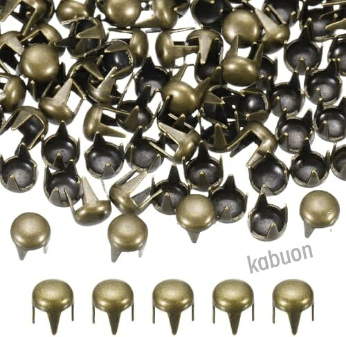 仕様： ラウンドキャップ直径：3.5mm / 0.14インチ 総高さ：4mm / 0.16インチ カラー：ブロンズ 素材：銅 梱包リスト：90個 x ラウンドドームリベット 利点： ラウンドドームリベットは、耐久性のある良質な銅製で、電気めっき表面処理が施されており、錆防止、明るい光沢、腐食に強いです。 スタイリッシュな外観でデザインされたこれらのメタルスタッズは、触れ心地が滑らかで、スタイリッシュな外観を追加できます。 このリベットは、4つの角の爪デザインで、非常に軽く、使いやすく、しっかりと固定できます。 取扱説明： 取り付けは簡単です！特別な工具を使用せずに手で簡単に適用でき、ほとんどどこにでも持ち運び、金属の爪を素材に通し、次にドライバーやスプーンなどの硬い物で爪を簡単に平らにします。 アプリケーション： これらのラウンドドームリベットは、レザージャケット、ハンドバッグ、ベルト、財布、リストバンド、帽子、ジーンズ、靴、サンダル、バッグ、バックパック、ホルスター、キーチェーンなどを作るのに最適で、レザークラフトプロジェクトの修理や装飾に最適です。 また、衣類の装飾、DIYクラフト、アクセサリーへのアクセント追加にも使用できます。 注意： リベットや素材を損傷しないように、使用するツールが適切であることを確認してください。仕様： ラウンドキャップ直径：3.5mm / 0.14インチ 総高さ：4mm / 0.16インチ カラー：ブロンズ 素材：銅 梱包リスト：90個 x ラウンドドームリベット 利点： ラウンドドームリベットは、耐久性のある良質な銅製で、電気めっき表面処理が施されており、錆防止、明るい光沢、腐食に強いです。 スタイリッシュな外観でデザインされたこれらのメタルスタッズは、触れ心地が滑らかで、スタイリッシュな外観を追加できます。 このリベットは、4つの角の爪デザインで、非常に軽く、使いやすく、しっかりと固定できます。 取扱説明： 取り付けは簡単です！特別な工具を使用せずに手で簡単に適用でき、ほとんどどこにでも持ち運び、金属の爪を素材に通し、次にドライバーやスプーンなどの硬い物で爪を簡単に平らにします。 アプリケーション： これらのラウンドドームリベットは、レザージャケット、ハンドバッグ、ベルト、財布、リストバンド、帽子、ジーンズ、靴、サンダル、バッグ、バックパック、ホルスター、キーチェーンなどを作るのに最適で、レザークラフトプロジェクトの修理や装飾に最適です。 また、衣類の装飾、DIYクラフト、アクセサリーへのアクセント追加にも使用できます。 注意： リベットや素材を損傷しないように、使用するツールが適切であることを確認してください。