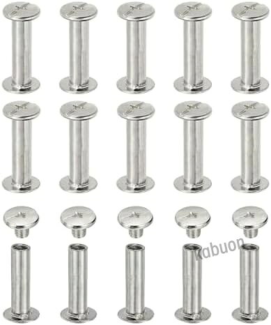 仕様： 素材：炭素鋼 カラー：シルバートーン スクリーサイズ：M5 x 18mm ポスト長さ：18mm / 0.71インチ ポスト直径：5mm / 0.2インチ スクリューサイズ：4 x 4 mm / 0.16 x 0.16インチ（外径 x 長さ） ラウンドフラットヘッドサイズ：9.5 x 1.5 mm / 0.4 x 0.06インチ（外径 x 厚さ） パッケージリスト：60セット x シカゴスクリュー 用途： これらのシカゴスクリューは、レザーウォレット、バックパック、パンツ、靴、ベルト、帽子、フォトアルバムなど、さまざまなレザー製品の固定やバインディングに広く使用されています。 利点： 電気めっきされた表面の炭素鋼製で、密な酸化皮膜を形成し、耐水性、耐摩耗性、錆びにくさ、バリがなく、変形しにくく破損しにくい、長期間使用できます。精密なねじが緩みや外れを防ぎます。 取扱説明： 取り付けと取り外しが簡単です。スタッドを穴に挿入し、ナットをスタッドに合わせて、ドライバーでスクリューを締めます。 注意： 購入前にサイズを確認してください。ボタンスタッドが適切に整列されていることを確認し、取り付け時に均等な圧力をかけてしっかり固定してください。仕様： 素材：炭素鋼 カラー：シルバートーン スクリーサイズ：M5 x 18mm ポスト長さ：18mm / 0.71インチ ポスト直径：5mm / 0.2インチ スクリューサイズ：4 x 4 mm / 0.16 x 0.16インチ（外径 x 長さ） ラウンドフラットヘッドサイズ：9.5 x 1.5 mm / 0.4 x 0.06インチ（外径 x 厚さ） パッケージリスト：60セット x シカゴスクリュー 用途： これらのシカゴスクリューは、レザーウォレット、バックパック、パンツ、靴、ベルト、帽子、フォトアルバムなど、さまざまなレザー製品の固定やバインディングに広く使用されています。 利点： 電気めっきされた表面の炭素鋼製で、密な酸化皮膜を形成し、耐水性、耐摩耗性、錆びにくさ、バリがなく、変形しにくく破損しにくい、長期間使用できます。精密なねじが緩みや外れを防ぎます。 取扱説明： 取り付けと取り外しが簡単です。スタッドを穴に挿入し、ナットをスタッドに合わせて、ドライバーでスクリューを締めます。 注意： 購入前にサイズを確認してください。ボタンスタッドが適切に整列されていることを確認し、取り付け時に均等な圧力をかけてしっかり固定してください。