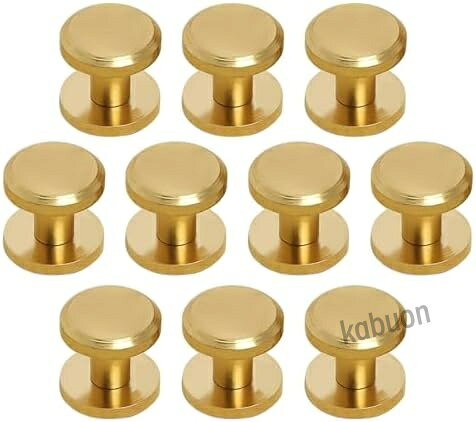 【仕様】 サイズ：10×4×6mm 材質：真鍮 セット数：10個 真鍮製のシカゴスクリューは、純度の高い真鍮を使用しており、美しい光沢と優れた耐久性を兼ね備えています。 錆びにくく、長期間美しい状態を保ちます。 ネジ部分がスムーズに回る設計で、ドライバーを使用するだけで、手軽に設置可能です。 バッグ、ベルト、財布、手袋、スカート、ハンドバッグなど革製品の補修や装飾、様々なDIYプロジェクトに最適です。 画像は現物に近づけるよう努めておりますが、撮影時の光線やモニタ環境等により色合いや濃淡に差異がある場合がありますので予めご了承ください。【仕様】 サイズ：10×4×6mm 材質：真鍮 セット数：10個 真鍮製のシカゴスクリューは、純度の高い真鍮を使用しており、美しい光沢と優れた耐久性を兼ね備えています。 錆びにくく、長期間美しい状態を保ちます。 ネジ部分がスムーズに回る設計で、ドライバーを使用するだけで、手軽に設置可能です。 バッグ、ベルト、財布、手袋、スカート、ハンドバッグなど革製品の補修や装飾、様々なDIYプロジェクトに最適です。 画像は現物に近づけるよう努めておりますが、撮影時の光線やモニタ環境等により色合いや濃淡に差異がある場合がありますので予めご了承ください。