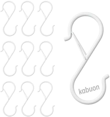 【製品仕様】 S字フック10個入り。ブラック、ホワイト、シルバーの3色をご用意。 フック1個あたりの長さは約9cm、幅は約2.7cm、重さは約17gです。 1個あたり最大10kgの荷重に耐え、鉢植えや工具箱などの重い物も変形することなくしっかりと吊り下げることができます。【高品質素材】 S字フックは高品質の金属製で、防錆加工が施されているため、優れた耐腐食性を備えています。 湿気の多い浴室、キッチン、屋外などでも輝きと頑丈さを保ちます。【落下防止設計】 フックには安全クリップが付いており、衝撃による落下を効果的に防ぎ、安全性を高めています。 特にキッチン用品やランプなどの壊れやすい物を吊り下げるのに最適です。【工具不要の取り付け】 穴あけ、釘、接着剤は不要です。 横桟やフェンスなどに直接掛けられるので、壁を傷つけることなくすぐに使用でき、収納レイアウトの調整にも便利です。【様々なシーンに対応】 このS字フックは、キッチン、バスルーム、ワードローブ、オフィス、店舗、パティオなど、あらゆる場所で活躍します。 キッチン用品の整理、タオル掛け、植物のディスプレイ、工具の収納など、多用途に使え、スペースを有効活用できます。【製品仕様】 S字フック10個入り。ブラック、ホワイト、シルバーの3色をご用意。 フック1個あたりの長さは約9cm、幅は約2.7cm、重さは約17gです。 1個あたり最大10kgの荷重に耐え、鉢植えや工具箱などの重い物も変形することなくしっかりと吊り下げることができます。【高品質素材】 S字フックは高品質の金属製で、防錆加工が施されているため、優れた耐腐食性を備えています。 湿気の多い浴室、キッチン、屋外などでも輝きと頑丈さを保ちます。【落下防止設計】 フックには安全クリップが付いており、衝撃による落下を効果的に防ぎ、安全性を高めています。 特にキッチン用品やランプなどの壊れやすい物を吊り下げるのに最適です。【工具不要の取り付け】 穴あけ、釘、接着剤は不要です。 横桟やフェンスなどに直接掛けられるので、壁を傷つけることなくすぐに使用でき、収納レイアウトの調整にも便利です。【様々なシーンに対応】 このS字フックは、キッチン、バスルーム、ワードローブ、オフィス、店舗、パティオなど、あらゆる場所で活躍します。 キッチン用品の整理、タオル掛け、植物のディスプレイ、工具の収納など、多用途に使え、スペースを有効活用できます。