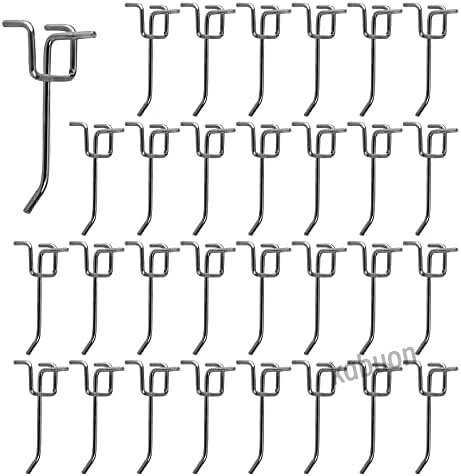 メッシュパネル フック ネットフック メタルラック フック 25個入り(3.5mm*10cm)