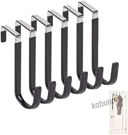 【商品仕様】6個セット、サイズ：8mm、開口幅 3.7mm。【滑り止めラバー】柔軟なゴムパッドを装着し、扉への傷付きを防ぎます。物品の滑りを抑制し、衝突時の音の発生を抑えます。【優れた耐久性】錆びにくい素材を採用し、先端と掛け部分には傷つけにくいゴムカバーを装着しています。長時間使用にも耐え、耐荷重は1個あたり10kgです。【取付簡単】工具を使用せず、使用したい場所に掛けるだけで簡単に取り付けられます。【幅広い用途】浴室、玄関、寝室、押入れ、キッチンなどに対応し、帽子、ジャケット、ショルダーバッグ、傘、掃除用具など、様々なものを掛けることができます。【商品仕様】6個セット、サイズ：8mm、開口幅 3.7mm。【滑り止めラバー】柔軟なゴムパッドを装着し、扉への傷付きを防ぎます。物品の滑りを抑制し、衝突時の音の発生を抑えます。【優れた耐久性】錆びにくい素材を採用し、先端と掛け部分には傷つけにくいゴムカバーを装着しています。長時間使用にも耐え、耐荷重は1個あたり10kgです。【取付簡単】工具を使用せず、使用したい場所に掛けるだけで簡単に取り付けられます。【幅広い用途】浴室、玄関、寝室、押入れ、キッチンなどに対応し、帽子、ジャケット、ショルダーバッグ、傘、掃除用具など、様々なものを掛けることができます。