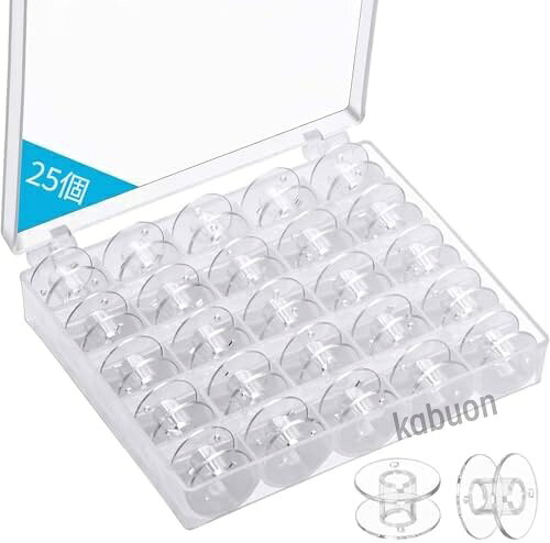 【サイズ】 ボビン：2.03×1.14cm 収納ボックス：12×10×2.5cm 【上質な材質】 ボビンは高品質プラスチック製で、変形しにくく繰り返し使えます。 丈夫なプラスチック製のケースは、大事なボビンをホコリやごみからしっかりと守ります。 【カラー】 透明色。 【収納に便利】 異なる色の裁縫糸を巻きつけることができ、日常の裁縫需要を満たします。 透明なプラスチック製の高品質ケースが付いており、1箱に25本のボビンが入ります。 【幅広い用途】 電動ミシン、家庭用旧式足踏みミシン、工業用電機ミシンに汎用です。【サイズ】 ボビン：2.03×1.14cm 収納ボックス：12×10×2.5cm 【上質な材質】 ボビンは高品質プラスチック製で、変形しにくく繰り返し使えます。 丈夫なプラスチック製のケースは、大事なボビンをホコリやごみからしっかりと守ります。 【カラー】 透明色。 【収納に便利】 異なる色の裁縫糸を巻きつけることができ、日常の裁縫需要を満たします。 透明なプラスチック製の高品質ケースが付いており、1箱に25本のボビンが入ります。 【幅広い用途】 電動ミシン、家庭用旧式足踏みミシン、工業用電機ミシンに汎用です。
