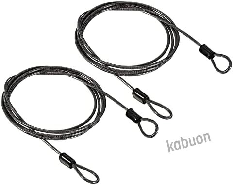 [仕様] サイズ：1.5m×2.5mm(長さ×直径)。 カラー：黒。 セット：セキュリティワイヤー×2本。 [素材] ステンレス、プラスチック。 ワイヤーロープは防錆性、防水性、耐久性に優れています。 長くご利用いただけます。 [デザイン] セキュリティケーブルはダブルループ付きで、 工具不要で素早く簡単に使用できます。 両サイドループ形状で各種ロックと合わせて使用可能です。 [利点] ワイヤーロープはコーティングされているため、 道具を傷付ける心配はありません。 軽量で扱いやすく、コンパクトに収納可能です。 [様々なシーンで] オートバイ、自転車、自動車、 門扉・農機具、各種ロック製品の補助用として使用できます。[仕様] サイズ：1.5m×2.5mm(長さ×直径)。 カラー：黒。 セット：セキュリティワイヤー×2本。 [素材] ステンレス、プラスチック。 ワイヤーロープは防錆性、防水性、耐久性に優れています。 長くご利用いただけます。 [デザイン] セキュリティケーブルはダブルループ付きで、 工具不要で素早く簡単に使用できます。 両サイドループ形状で各種ロックと合わせて使用可能です。 [利点] ワイヤーロープはコーティングされているため、 道具を傷付ける心配はありません。 軽量で扱いやすく、コンパクトに収納可能です。 [様々なシーンで] オートバイ、自転車、自動車、 門扉・農機具、各種ロック製品の補助用として使用できます。