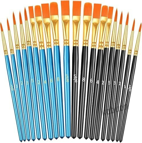 【みんなの美術】サイズ筆：5/8 8 6 4 5 3 2 2 1 2/0、長さ：16.5cm~19cm。【万能絵筆】20本入りの筆セット。ブルーセットとブラックセットが含まれています。【安心な素材】耐久性のある合成ナイロン素材で筆先は錆びにくく、ダブルクリンプにより筆管は柔らかく、毛抜けや塗料の剥がれを防ぎます。長期間の使用や洗浄にも適しています。【お絵描きを楽しもう】アクリル、水彩、油絵などの様々な塗料に対応。野生動物や植物、肖像画、イラスト、模型など幅広い用途に活躍します。【ギフトとしても】家族や友人へのギフトに最適。学校やオフィス、教室での使用にも適しています。様々なイベントやシーンで活躍する文房具としておすすめです。【みんなの美術】サイズ筆：5/8 8 6 4 5 3 2 2 1 2/0、長さ：16.5cm~19cm。【万能絵筆】20本入りの筆セット。ブルーセットとブラックセットが含まれています。【安心な素材】耐久性のある合成ナイロン素材で筆先は錆びにくく、ダブルクリンプにより筆管は柔らかく、毛抜けや塗料の剥がれを防ぎます。長期間の使用や洗浄にも適しています。【お絵描きを楽しもう】アクリル、水彩、油絵などの様々な塗料に対応。野生動物や植物、肖像画、イラスト、模型など幅広い用途に活躍します。【ギフトとしても】家族や友人へのギフトに最適。学校やオフィス、教室での使用にも適しています。様々なイベントやシーンで活躍する文房具としておすすめです。