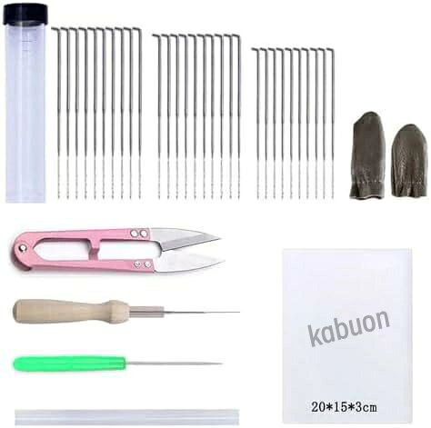 1. 全面羊毛フェルト材工具集合：このセットには37候の部品が含まれています。具体的な内容は図に示されています。2. 耐久性のある作業マットの設計：厚い中実針フェルトマットが特徴で、創作活動に頑丈な基礎を提供します。耐久性があり、陥没せず、作品ごとに均一に成形することを確保し、様々な規模のフェルトプロジェクトに適しています。3. 多様な針の組み合わせ：様々な規格のフェルト針が含まれており、異なる細部の需要に応えます。針瓶保護カバーを組み合わせて、紛失と損傷を防止し、管理しやすく、効率を高めます。4. 使いやすくて安全：布塊の清潔と指カバーの二重保護が特徴で、操作の安全を確保します。針先の鋭いエッジから指を保護し、針フェルトを下げる際に傾斜を回避し、針体の安定を維持します。5. 湿ったフェルト、転がり、人形から石鹸芸、さらには飾り、祝日の飾りなど、様々な用途に活用できます。6. 心の贈り物の第一選択：羊毛フェルト芸は手芸の楽しみだけではなく、感情の伝達にも適しています。母の日やバレンタインデーなどの贈り物やお祝いに最適です。リラックスを学びながら安全に操作し、過程を楽しむことができます。1. 全面羊毛フェルト材工具集合：このセットには37候の部品が含まれています。具体的な内容は図に示されています。2. 耐久性のある作業マットの設計：厚い中実針フェルトマットが特徴で、創作活動に頑丈な基礎を提供します。耐久性があり、陥没せず、作品ごとに均一に成形することを確保し、様々な規模のフェルトプロジェクトに適しています。3. 多様な針の組み合わせ：様々な規格のフェルト針が含まれており、異なる細部の需要に応えます。針瓶保護カバーを組み合わせて、紛失と損傷を防止し、管理しやすく、効率を高めます。4. 使いやすくて安全：布塊の清潔と指カバーの二重保護が特徴で、操作の安全を確保します。針先の鋭いエッジから指を保護し、針フェルトを下げる際に傾斜を回避し、針体の安定を維持します。5. 湿ったフェルト、転がり、人形から石鹸芸、さらには飾り、祝日の飾りなど、様々な用途に活用できます。6. 心の贈り物の第一選択：羊毛フェルト芸は手芸の楽しみだけではなく、感情の伝達にも適しています。母の日やバレンタインデーなどの贈り物やお祝いに最適です。リラックスを学びながら安全に操作し、過程を楽しむことができます。
