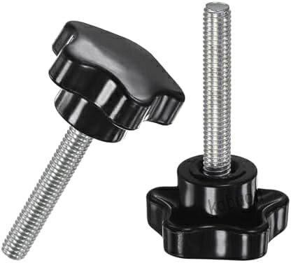 スタークランピングノブ M6x35mmメススレッド手締めネジ 黒