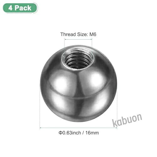 4個のねじ込みボールナット M6x16mm 304ステンレス鋼ボールナットキャップ 照明器...