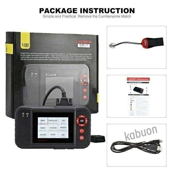 商品名：Launch X431VIII 故障診断機 OBD2スキャナー 車両コードリーダー ABS/エンジン/エアバッグ/トランスミッション診断可能※お届けまでに、通常2-3週間程お時間を頂戴しております。配送会社の都合により、1ヵ月程度要する可能性もございます。◇Launch X431VIII 故障診断機 OBD2スキャナー◇このOBD2スキャナは、Windows XPまたはWindows 7またはWindows 8（エンタープライズ版）およびWindows 10（エンタープライズ版）によるオンライン更新をサポートしています。強力な機能、スキャンツールは4つのシステム、コードの読み取りとリセット、エンジンオイルライトリセット、リセットブレーキブロックなどで動作することができます。最新の機能、車両コードリーダーはDTCSのヘルプ、データストリーム、自動モジュール検索、拡張obdiiモード6、別のコードサポートなどを持っています。豊富な車の適用範囲は、アジア、ヨーロッパ、アメリカの自動車モデルを含む幅広い車種をサポートしているため、車でobd2スキャナを簡単に使用できます。商品名：Launch X431VIII 故障診断機 OBD2スキャナー 車両コードリーダー ABS/エンジン/エアバッグ/トランスミッション診断可能※お届けまでに、通常2-3週間程お時間を頂戴しております。配送会社の都合により、1ヵ月程度要する可能性もございます。◇Launch X431VIII 故障診断機 OBD2スキャナー◇このOBD2スキャナは、Windows XPまたはWindows 7またはWindows 8（エンタープライズ版）およびWindows 10（エンタープライズ版）によるオンライン更新をサポートしています。強力な機能、スキャンツールは4つのシステム、コードの読み取りとリセット、エンジンオイルライトリセット、リセットブレーキブロックなどで動作することができます。最新の機能、車両コードリーダーはDTCSのヘルプ、データストリーム、自動モジュール検索、拡張obdiiモード6、別のコードサポートなどを持っています。豊富な車の適用範囲は、アジア、ヨーロッパ、アメリカの自動車モデルを含む幅広い車種をサポートしているため、車でobd2スキャナを簡単に使用できます。