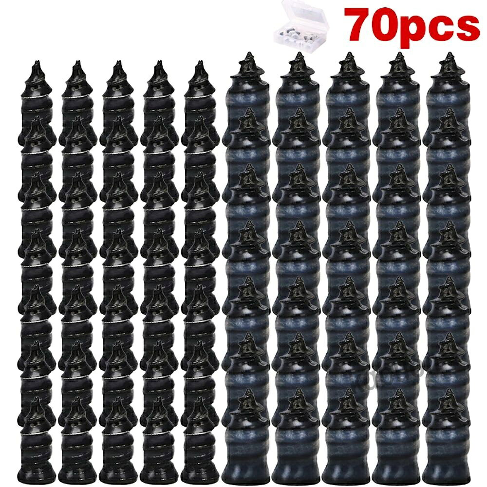 汎用タイヤ修理釘 チューブレス修復ツールキット 10〜70個セット