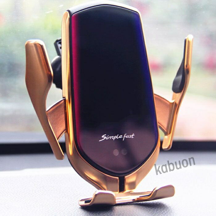 【置くだけで自動ホールド】 車載ホルダー 充電器 スマホホルダー 車用 ワイヤレス充電器 自動開閉 Qi 急速充電 スマホスタンド 車載 エアコン吹き出し口 iPhone16 15 Android 15W 角度調整 360度回転 安定 片手 操作 かっこいい おしゃれ ドライブ 便利 ガジェット 送料無料 kabuon-10036870 カブオン サンプル画像2