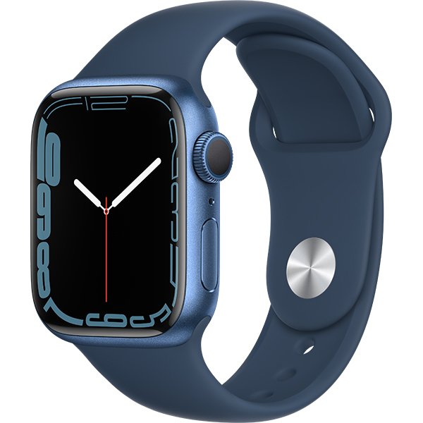 MKN13J-A Apple Watch Series 7 GPSモデル 41mm ブルーアルミニウムケースとアビスブルースポーツバンド レギュラー MKN13J/A