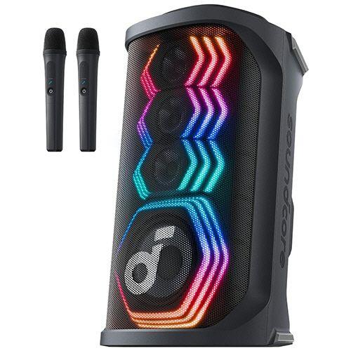 A31A3012 アンカー Anker Soundcore Rave 3S パーティースピーカー カラオケ対応 ワイヤレスマイク2本付属 12時間再生 IPX4防滴 Bluetooth 5.3 ブラック