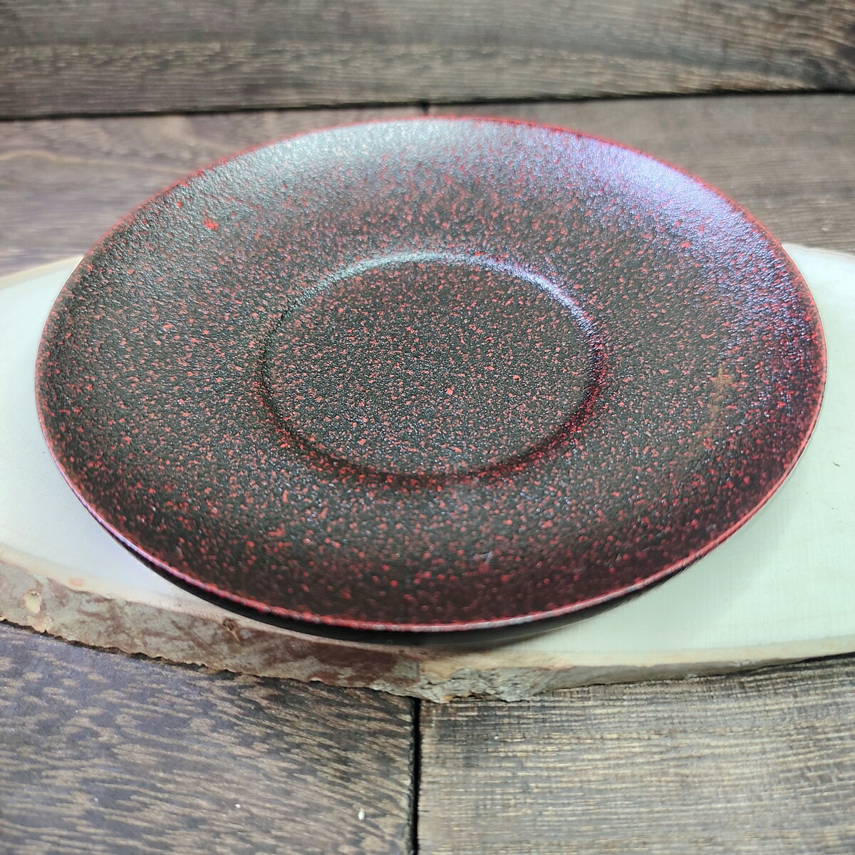 茶托 曙乾漆 木製 天然木 漆塗り 漆塗 漆器 漆 丸型 丸 径105mm 黒 赤 茶 中国製 プレゼント ギフト コースター ※茶托単品の販売です。