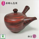 急須 赤練込急須 伸月作 常滑焼 陶器 陶製茶こし きゅうす 練込模様 ねりこみ 練り込み おしゃれ セラメッシュ ギフト プレゼント 満水容量:約300cc ...