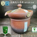 灰釉天ろ急須 「かぶせ茶」付 創作急須 茶逢 絞出し ちゃほう 一心陶房 常滑焼き お洒落 おしゃれ きゅうす シンプル 絞り出し 癒し リラクゼーション 和み 安らぎ 使いやすい 便利 趣き 焼〆 陶器 陶製茶こし付き 手なし コンパクト 外茶 セラメッシュ ギフト プレゼント