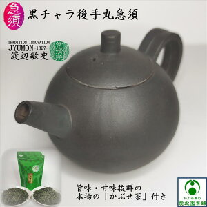 黒チャラ後手丸急須 渡辺敏史 高山陶園 常滑焼 陶器 創作急須 手作り 手造り 丸型 鋳込み成型 オリジナル 国産 日本製 寿文 JYUMON ティーポット お洒落 お茶ポット 落ち着き 現代風 シック 趣き セラメッシュ 癒し 注ぎやすい 使いやすい 洗いやすい ギフト プレゼント
