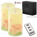 進物 いろはあかり 2個セット リモコン付 LEDキャンドル【在庫あり】カメヤマキャンドル しんもつ いろはあかり 蓮ツボミ ハスツボミ