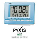 電波 目ざまし 時計 デジタル NR535L ピクシス PYXIS アラーム ライト 温度 電波 目覚まし 時計 めざまし デジタル カレンダー スヌーズ 【ギ...