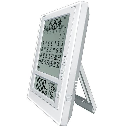 電波 時計 カレンダー SQ422W セイコークロック SEIKO 電波クロック 掛け時計 置き時計兼用 デジタル カレンダー 温度 湿度 六曜表示 【ギフトラッピング対応】【お取り寄せ】 [3]