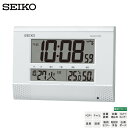 デジタル 電波 掛 置 時計 プログラムアラーム SQ435W セイコークロック SEIKO 電波 クロック デジタル 温度 湿度 掛け 置き スタンド カレン...