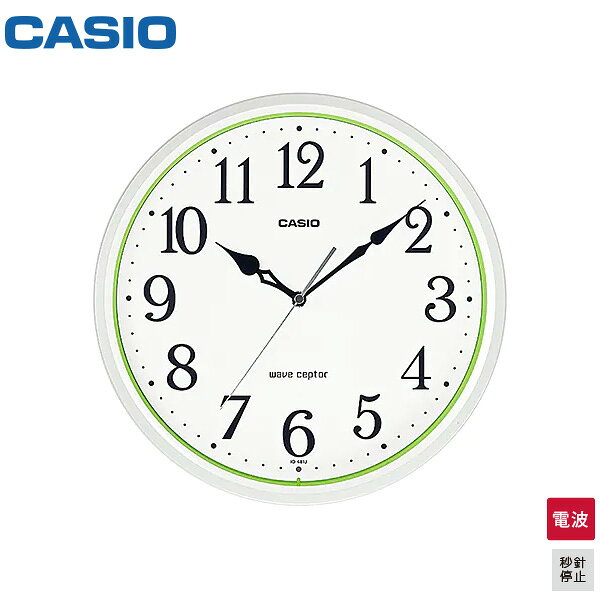 乐天商城 - カシオ 電波 掛 時計 IQ-481J-7JF CASIO アナログ シンプル 壁掛 秒針停止機能 レトロ クロック 【お取り寄せ】 【ギフトラッピング対応】