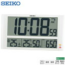 電波 デジタル 時計 SQ448W SEIKO カレンダー 温度 湿度 六曜表示 掛置兼用 セイコー 【ギフトラッピング対応】【お取り寄せ】