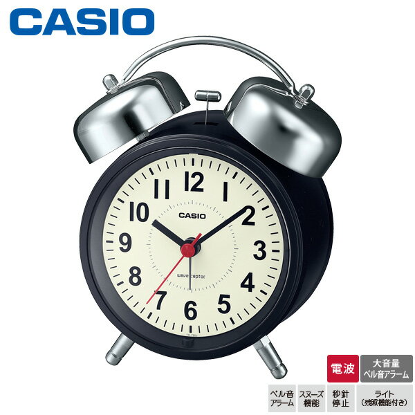 カシオ 電波 めざまし 時計 TQ-720J-1CJF CASIO アナログ 大音量 ベル音 アラーム スヌーズ ライト レトロ クロック [プレゼント ギフト 贈り物 ラッピング][お取り寄せ]
