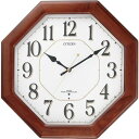 電波 掛 時計 連続秒針 シチズン CITIZEN 8MY472-006 木枠 連続秒針 夜眠る秒針 電池交換お知らせ 【お取り寄せ】