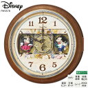 【11/1限定 ポイント最大20倍☆複数購入&エントリー】ディズニー 電波 掛 時計 Disney FW587B からくり ミッキー ミニー メロディ スワロフスキー Disney Time SEIKO セイコー 【名入れ】【Disneyzone】【ギフトラッピング対応】【お取り寄せ】