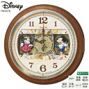 ディズニー 電波 掛 時計 Disney FW587B からくり ミッキー ミニー メロディ スワロフスキー Disney Time SEIKO セイコー 【名入れ】【Disneyzone】【ギフトラッピング対応】【お取り寄せ】