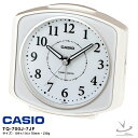 カシオ 電波 めざまし 時計 TQ-700J-7JF CASIO 電子音 アラーム スヌーズ ライト 秒針停止 クロック [プレゼント ギフト 贈り物 ラッピング][お取り寄せ]