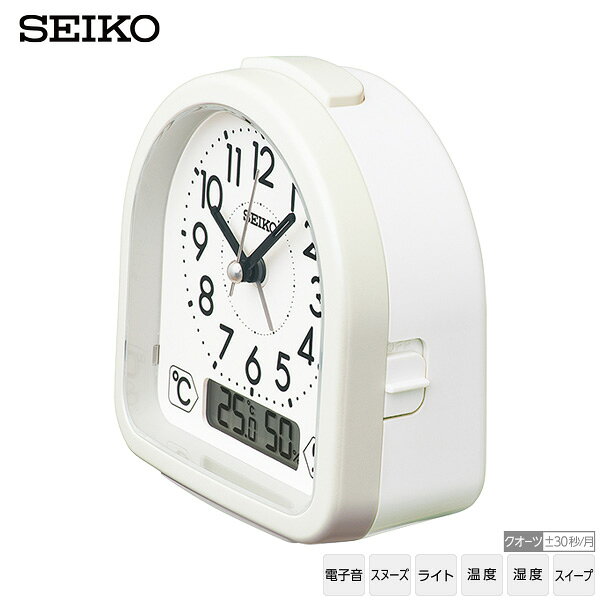 めざまし 時計 KR522W セイコー SEIKO ライト 電子音 温度 湿度 スイープ クオーツ クロック 【お取り寄せ】 [2]
