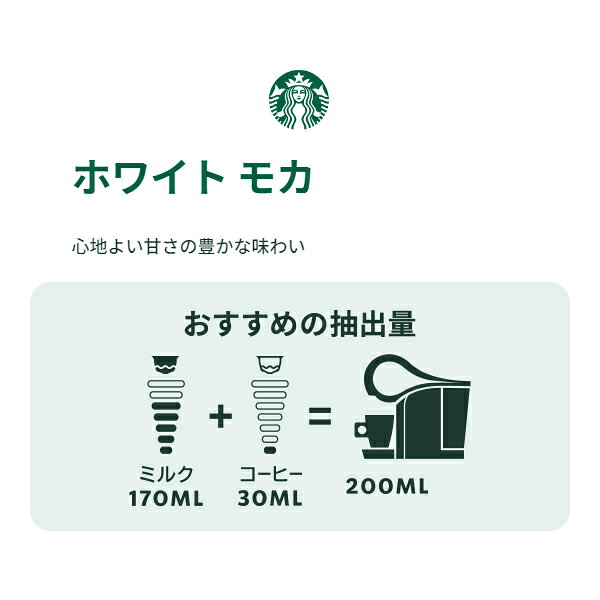 カデココ(家電とギフトの専門店)のドルチェグスト 専用カプセル ネスカフェドルチェグスト カプセル式コーヒーメーカー【お取り寄せ】スターバックス ネスレ nestle NDGSWM01 ラテ ホワイト モカ 6杯分｜アングル2