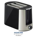 KOIZUMI KOS-0850/K ブラック　コイズミ　ポップアップトースター 【製品仕様】 品番 KOS-0850/K [KOS0850K] 外形寸法 本体：約270（W）×150（D）×170（H）mm 質量 約 1.1kg 消費電力 800W コードの長さ 約 1.4m トースト枚数 5〜8枚切（冷凍パン6〜8枚切） 1〜2枚 保証期間 メーカー保証1年間 特徴 コンパクトボディでこんがり焼き上げ。 クロワッサンのあたためにも ■焼き色調節機能付き ■トースト2枚焼、冷凍パン対応 ■ロールパンやクロワッサンのあたために使えるパンウォーマー機能 ■焼き色調節ダイヤル（無段階）（1〜6のメモリ付） 小泉成器　Koizumi パントースト