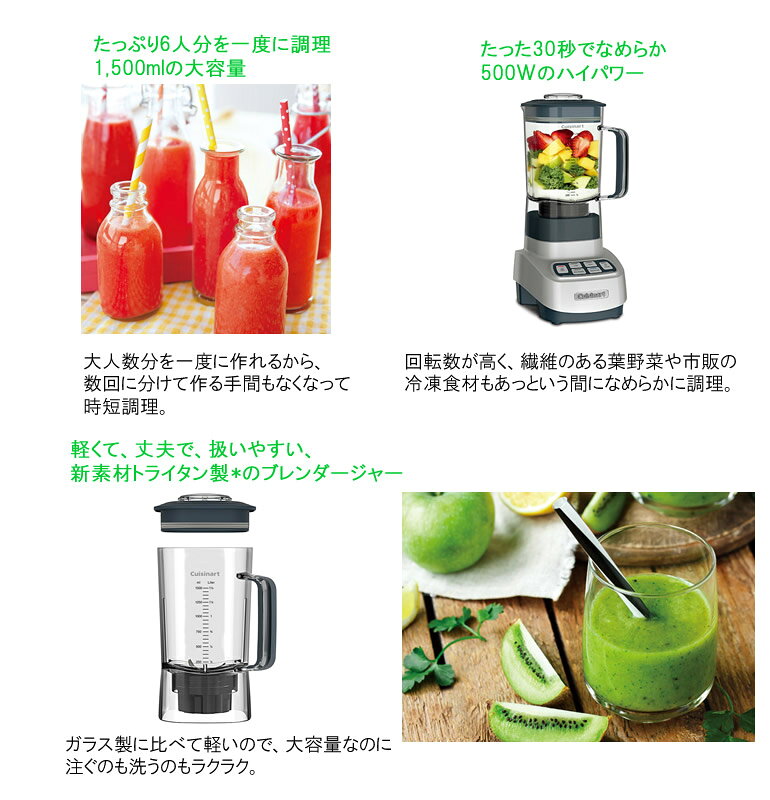 クイジナート パワーブレンダー 1500ml 大容量 ハイパワー Cuisinart SPB-650J【お祝い プレゼント】【お取り寄せ】 kadecoco-10019755 カデココ(家電とギフトの専門店) サンプル画像2
